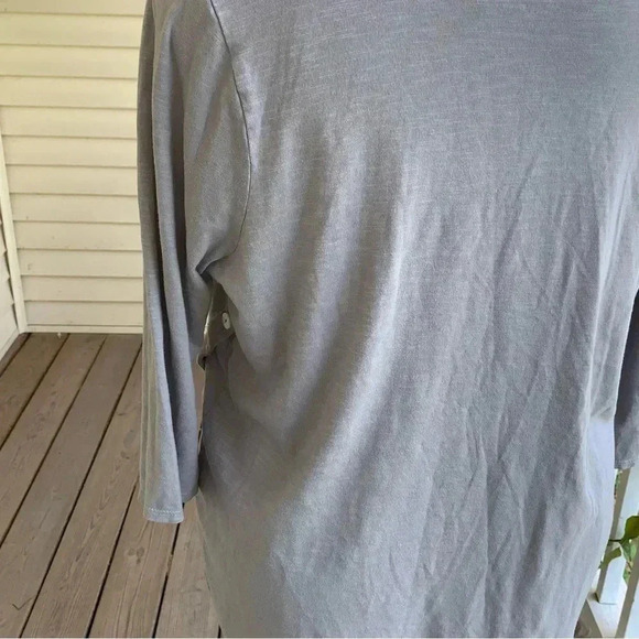 J Jill Pure Jill Asymmetric Button Tunic Size XL Gray Modal 3/4 Sleeve *flaw - Picture 4 of 9